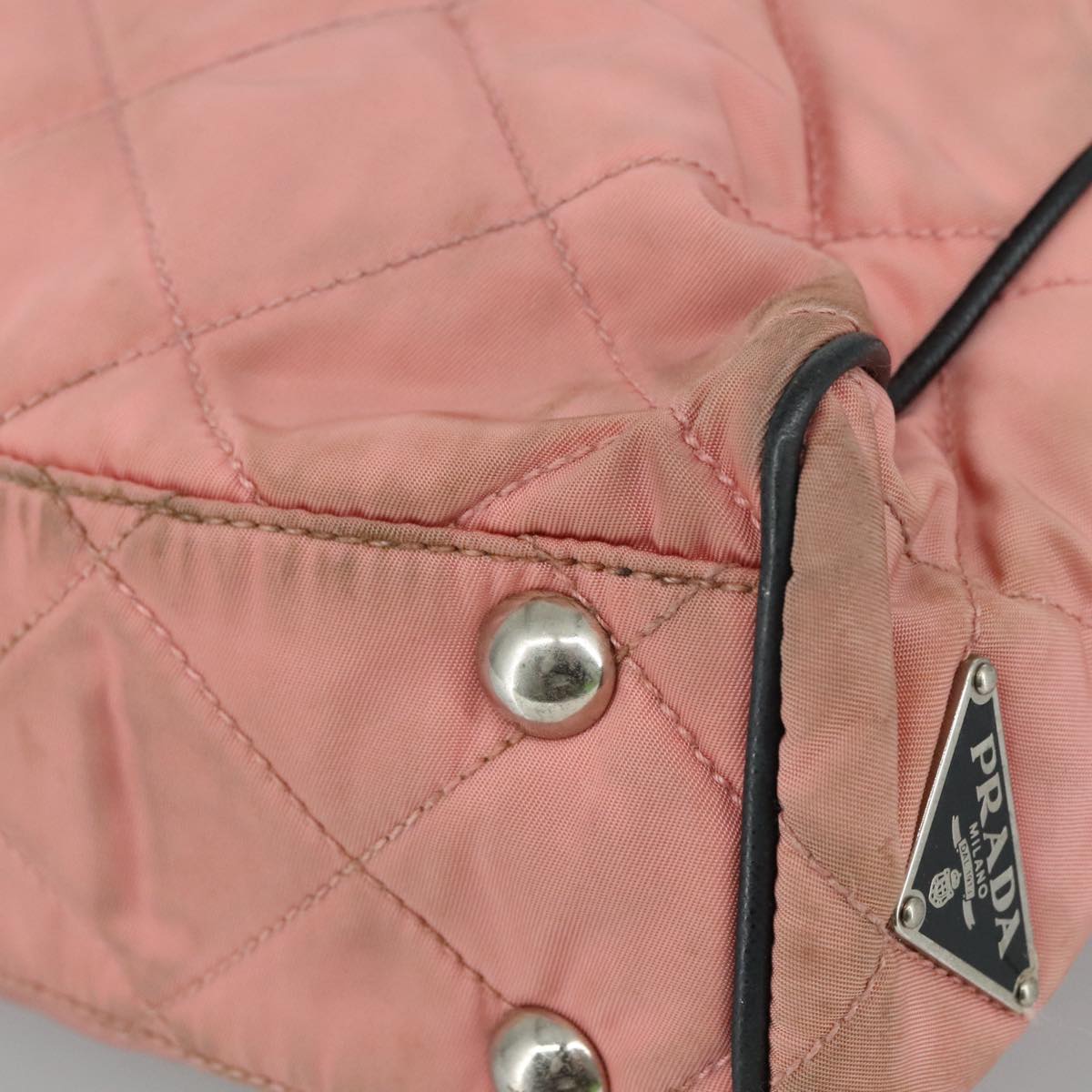 PRADA Shoulder Bag Nylon Pink Auth 107515