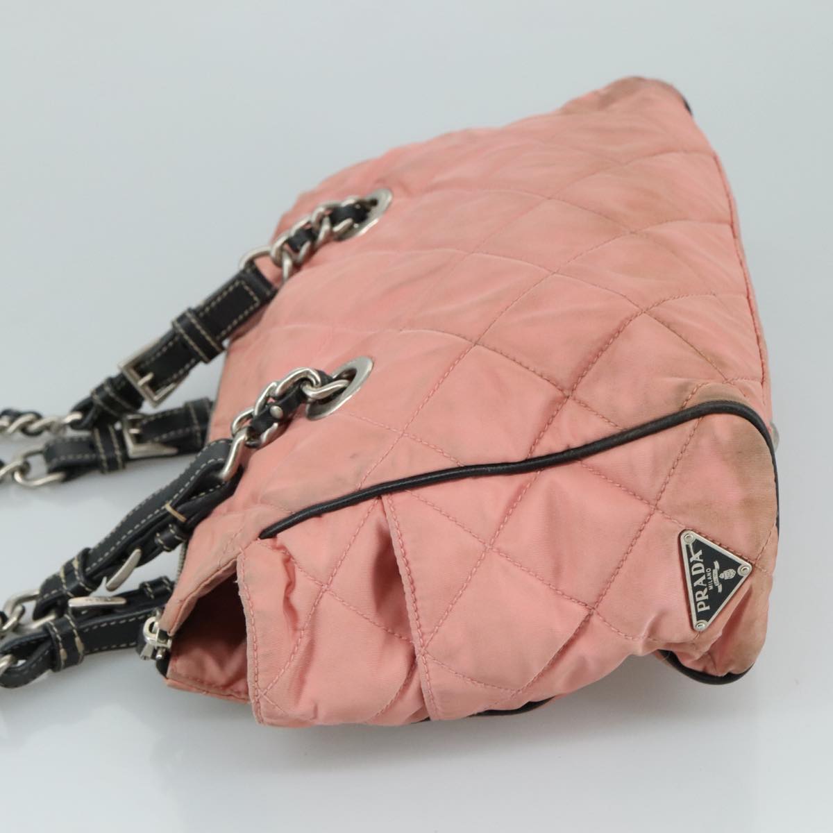 PRADA Shoulder Bag Nylon Pink Auth 107515