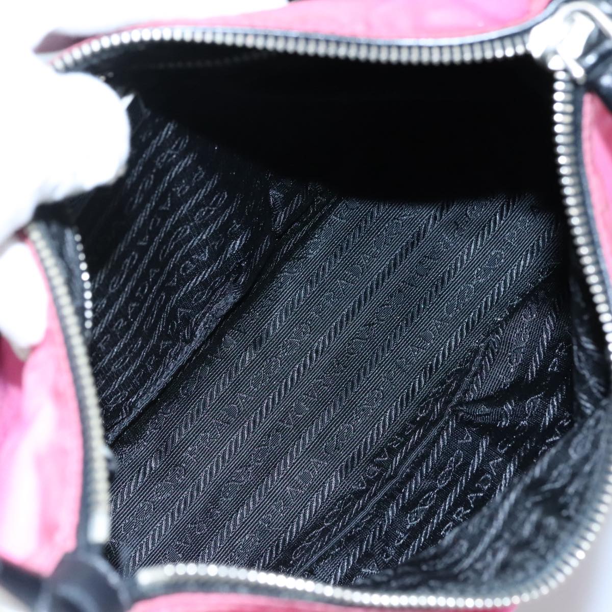 PRADA Shoulder Bag Nylon Pink Auth 107520