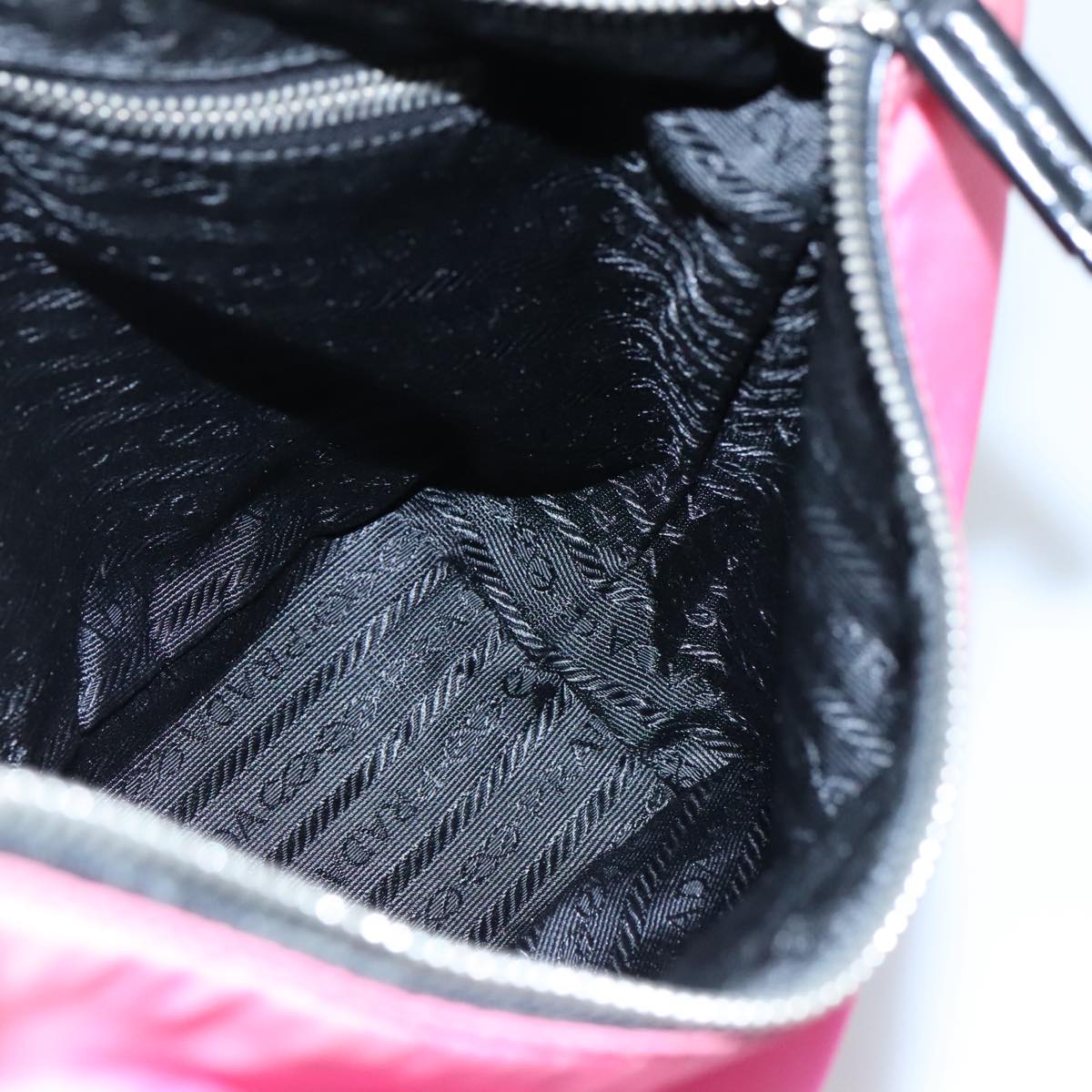 PRADA Shoulder Bag Nylon Pink Auth 107520