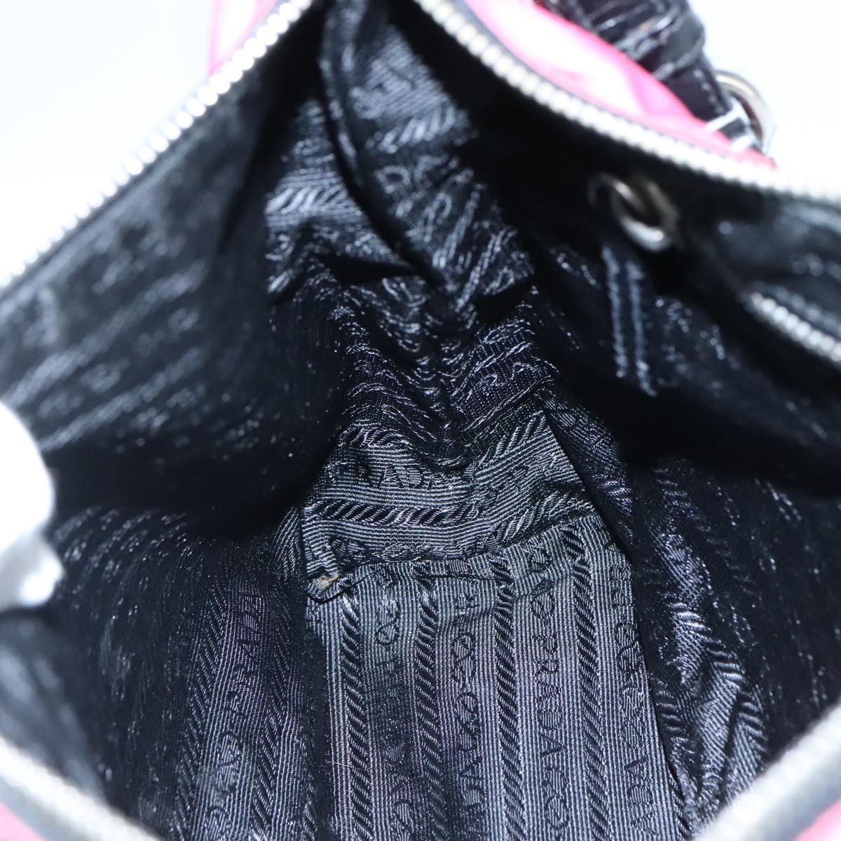 PRADA Shoulder Bag Nylon Pink Auth 107520