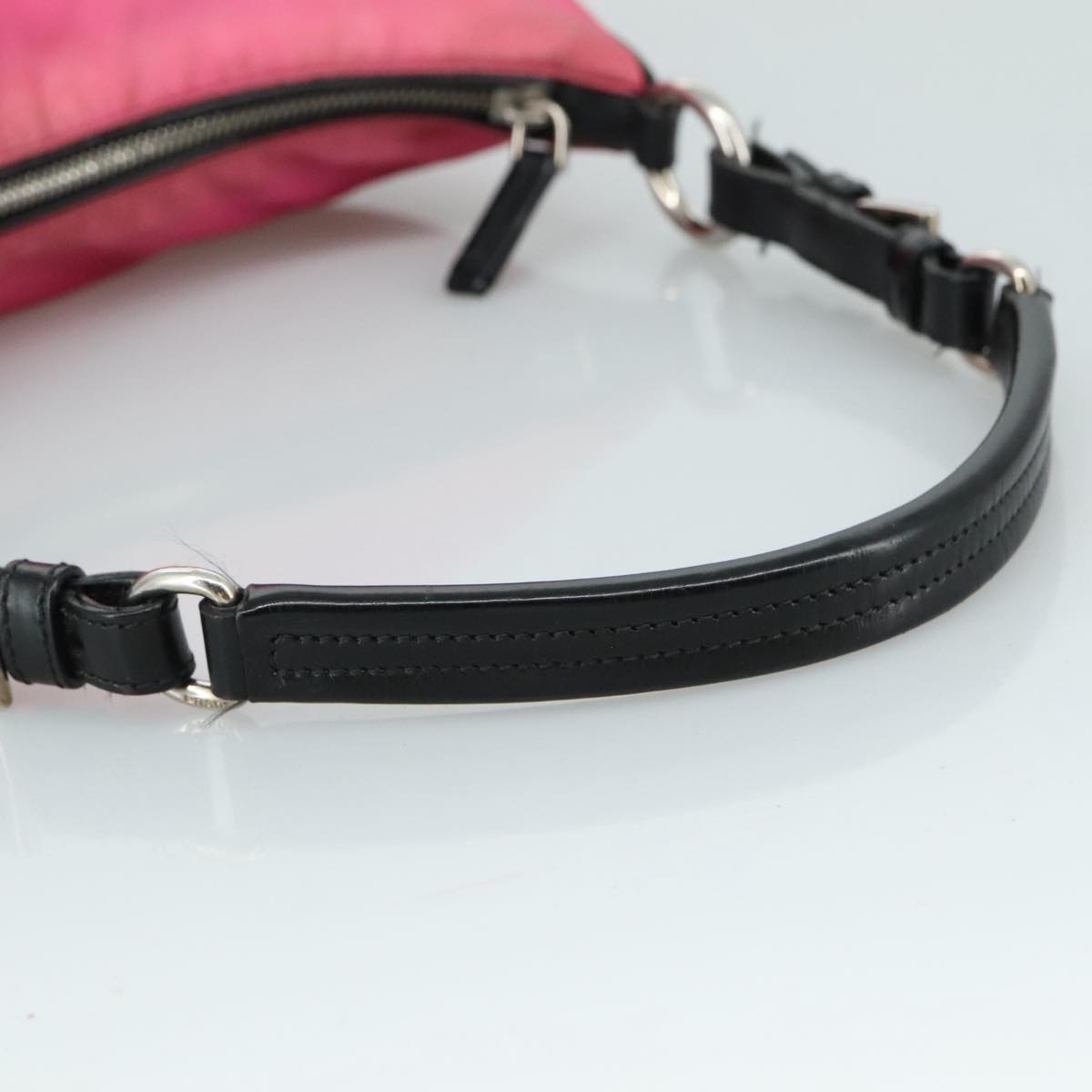 PRADA Shoulder Bag Nylon Pink Auth 107520