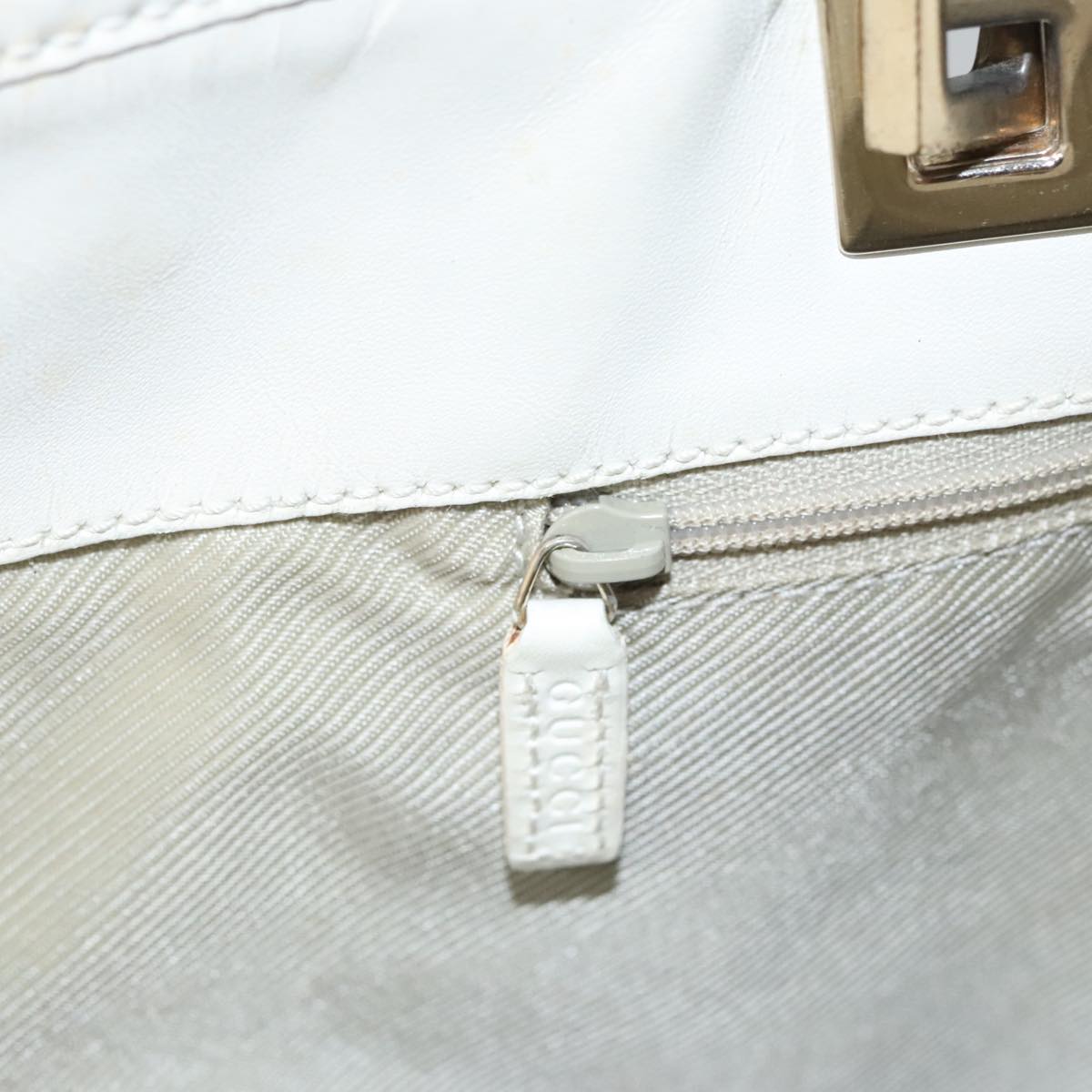 GUCCI GG Canvas Tote Bag Peppermint White Auth 107568