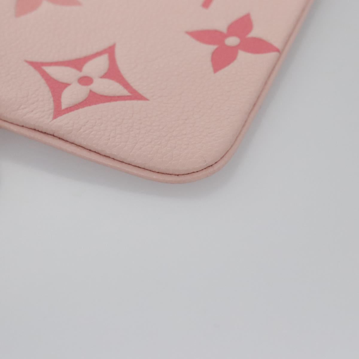 LOUIS VUITTON Monogram Empreinte Pochette Trio Pouch Pink M80407 LV Auth 107585SM