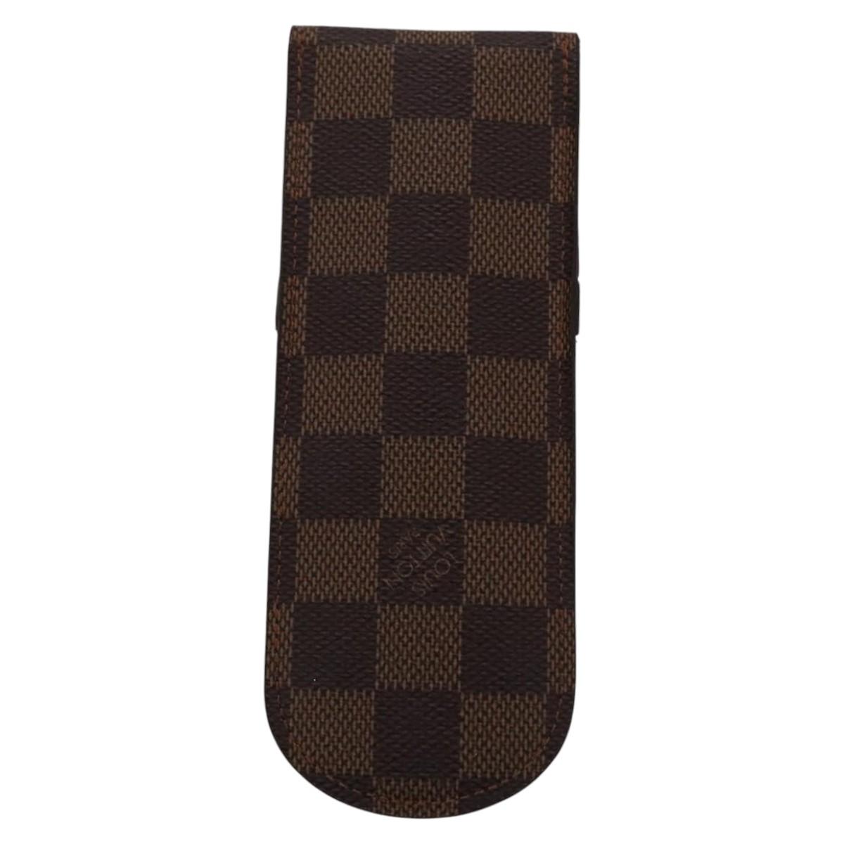 LOUIS VUITTON Damier Ebene Etui Stilo Pen Case SPO LV Auth 107587