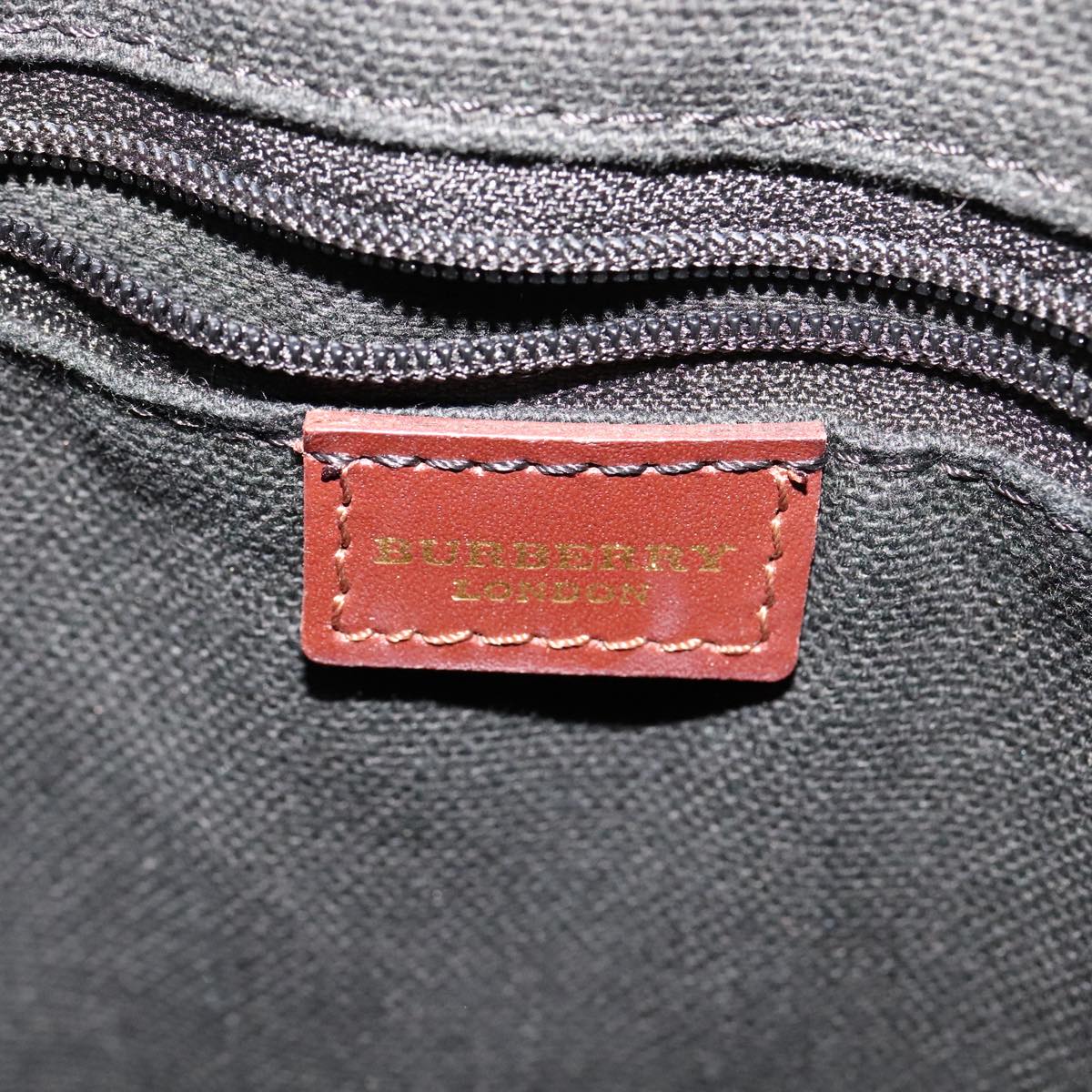 BURBERRY Nova Check Tote Bag PVC Leather Beige Auth 107619