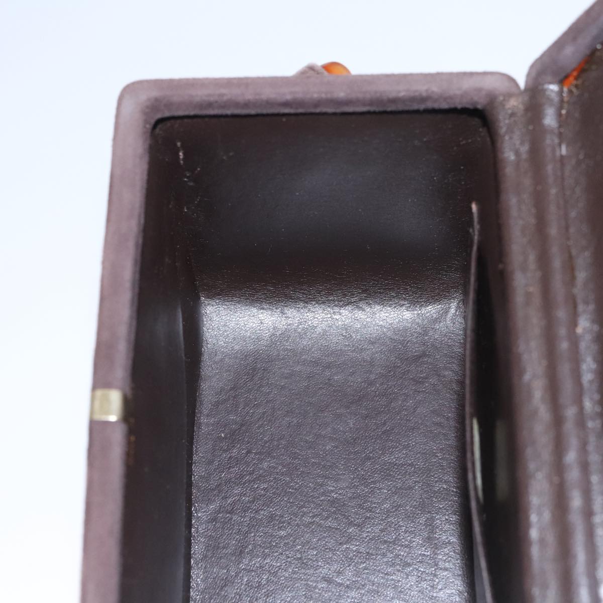 CHANEL Matelasse Hand Bag Suede Brown CC Auth 107629