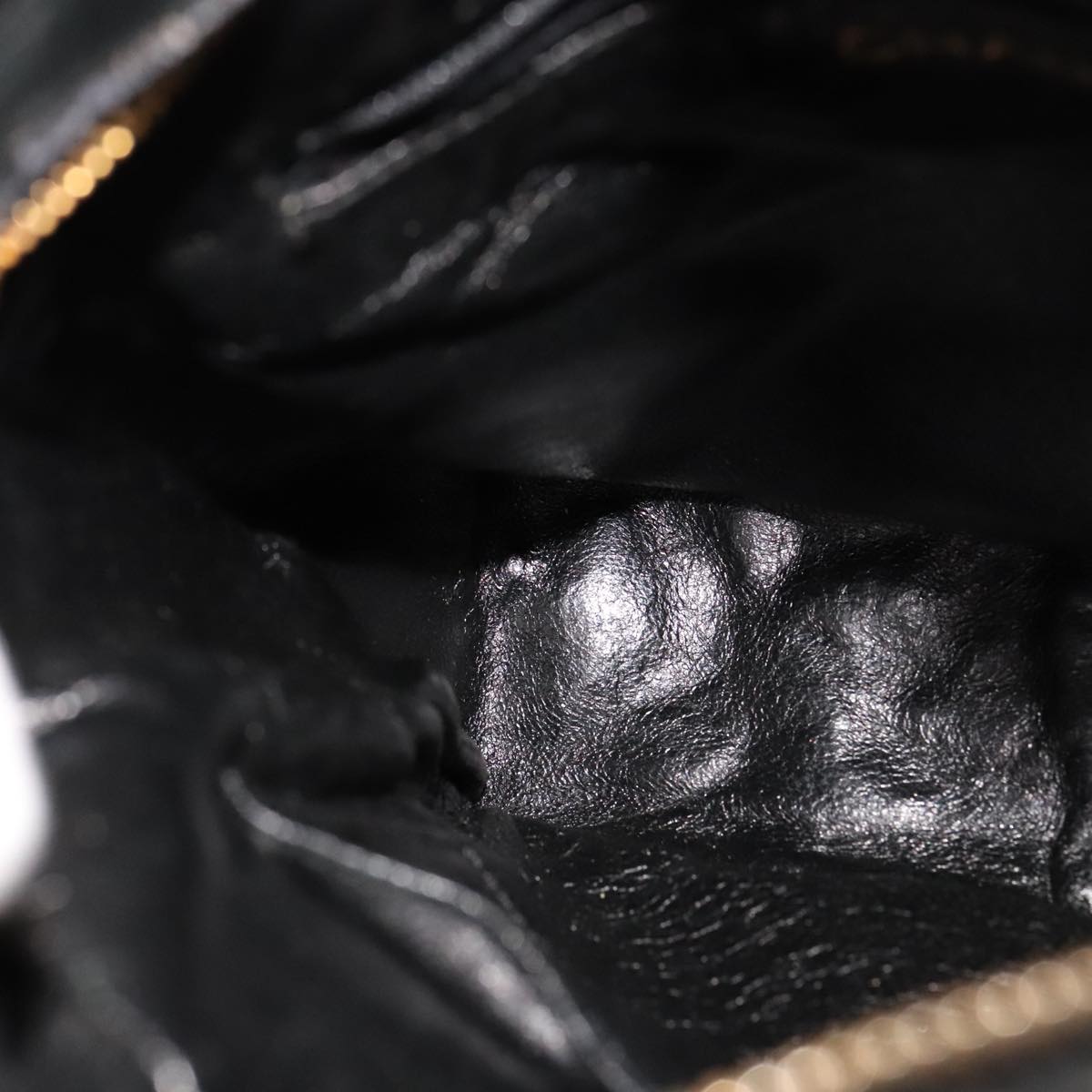 CHANEL Matelasse Hand Bag Suede Black CC Auth 107630