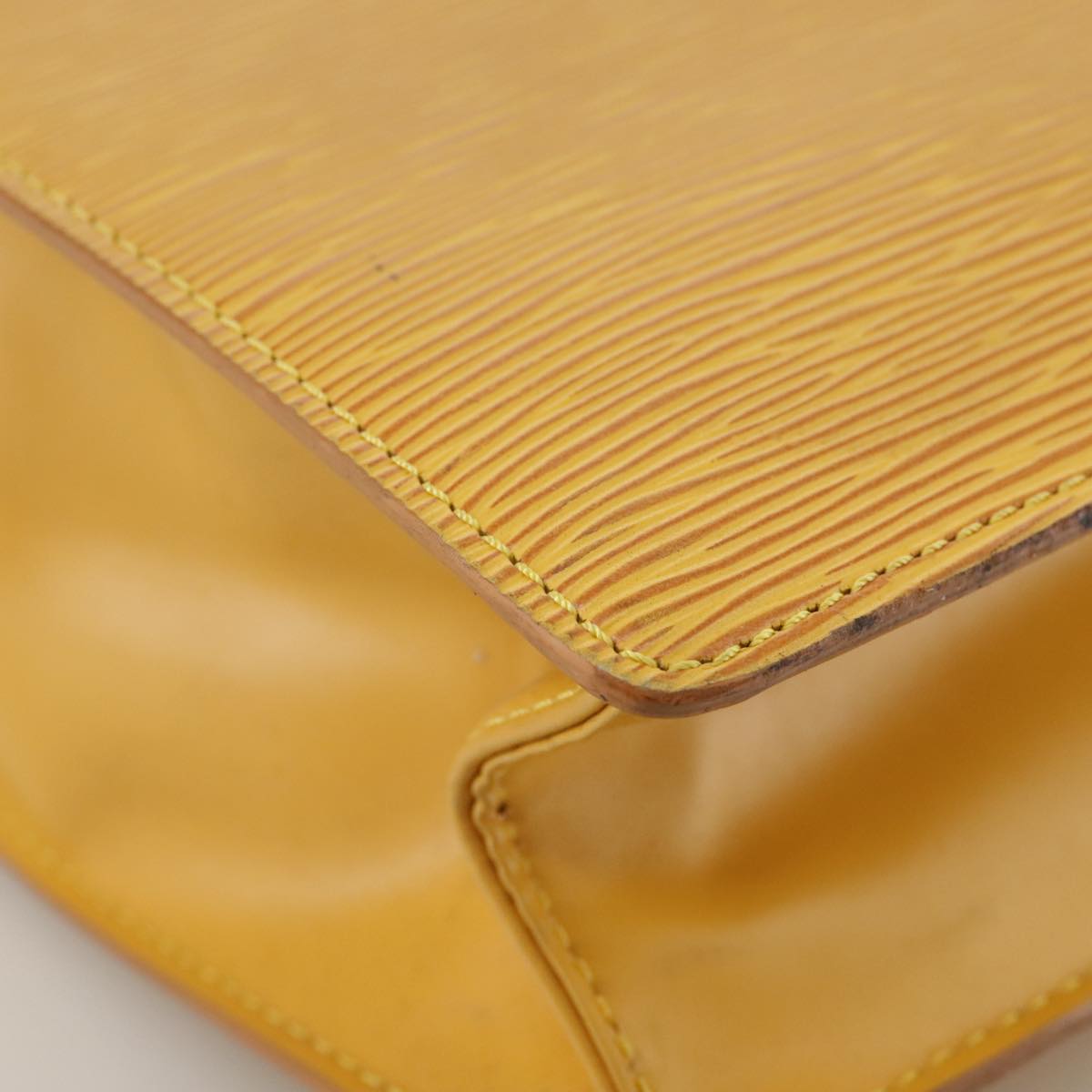 LOUIS VUITTON Epi Sac Plat Hand Bag Yellow M52079 LV Auth 107687