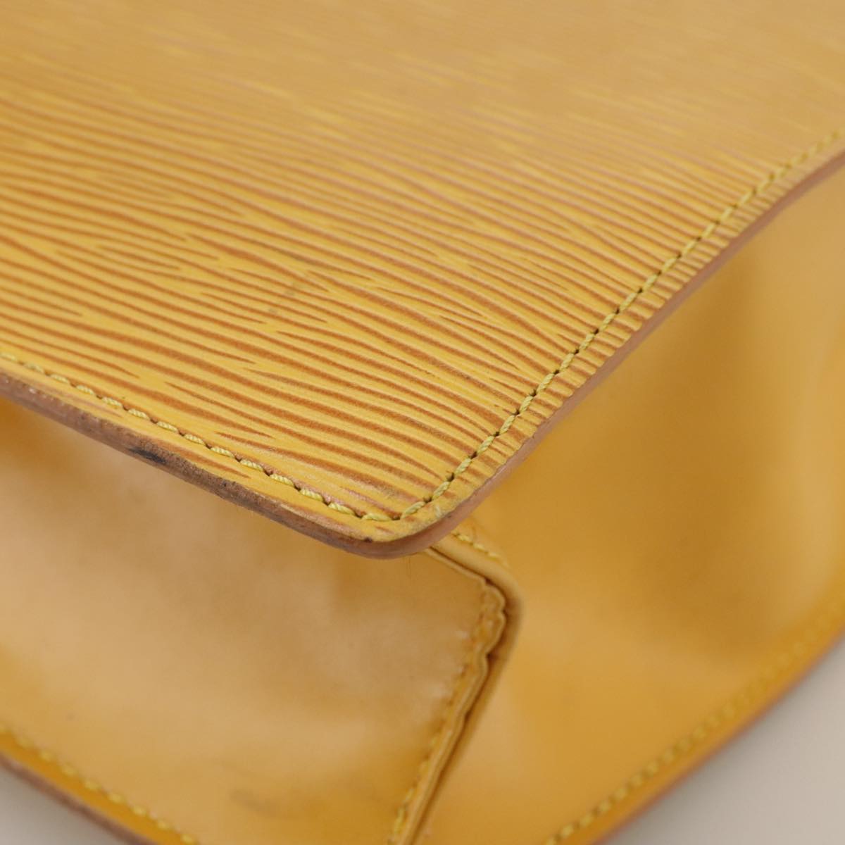 LOUIS VUITTON Epi Sac Plat Hand Bag Yellow M52079 LV Auth 107687