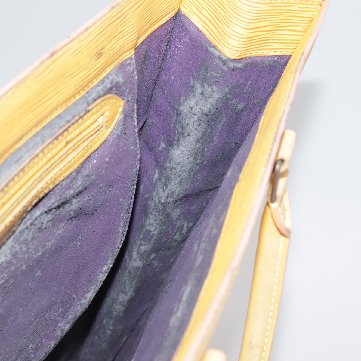 LOUIS VUITTON Epi Sac Plat Hand Bag Yellow M52079 LV Auth 107687