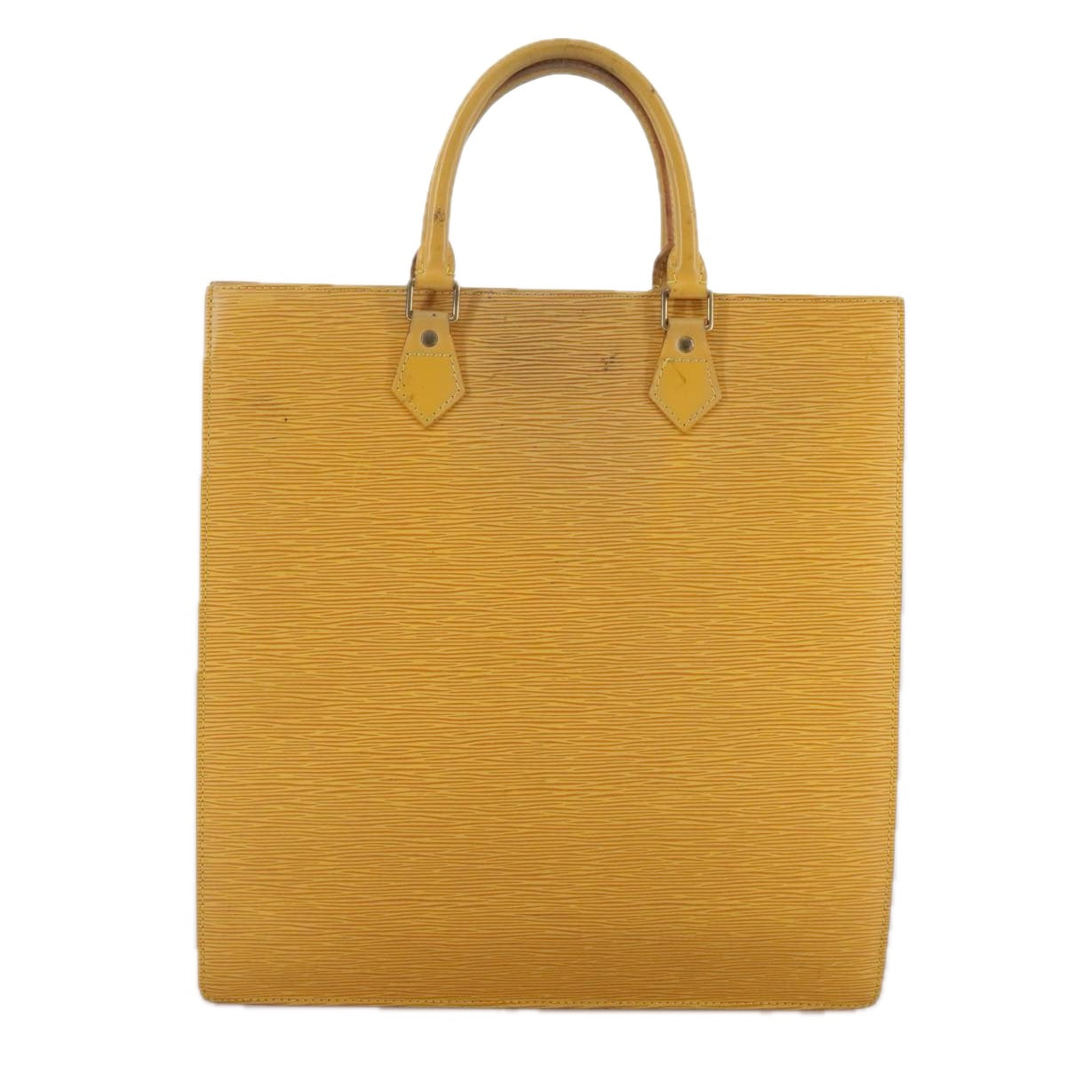 LOUIS VUITTON Epi Sac Plat Hand Bag Yellow M52079 LV Auth 107687