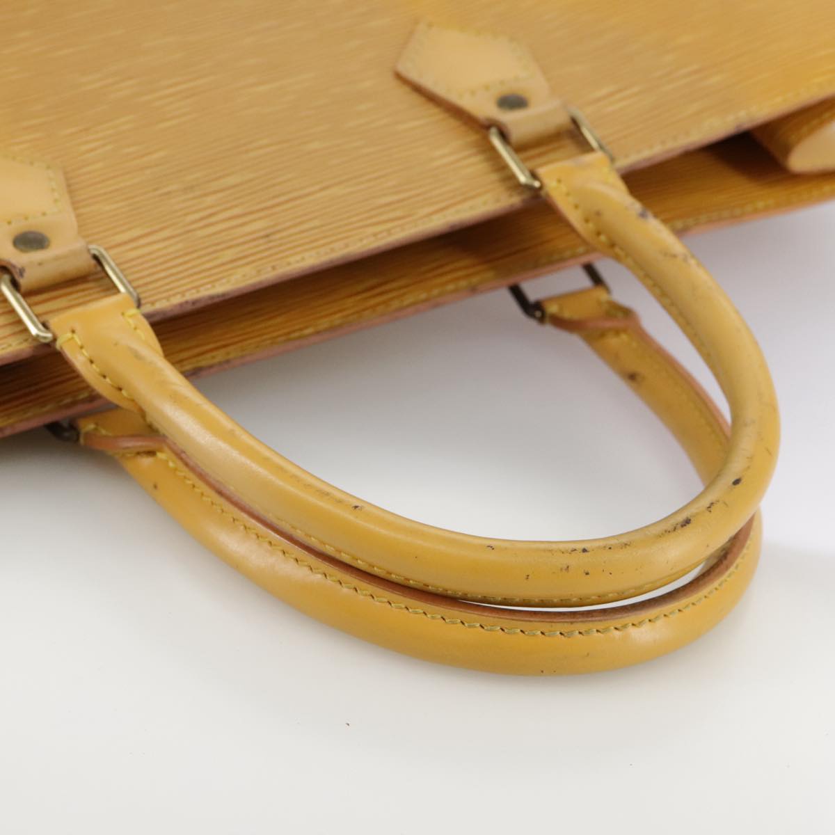 LOUIS VUITTON Epi Sac Plat Hand Bag Yellow M52079 LV Auth 107687