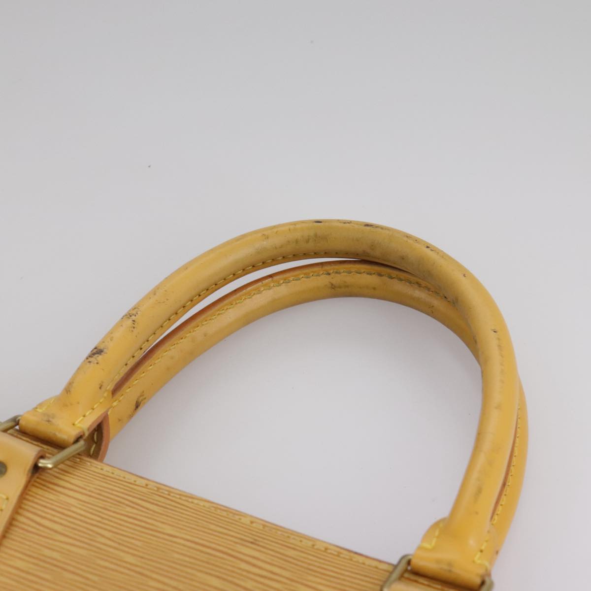 LOUIS VUITTON Epi Sac Plat Hand Bag Yellow M52079 LV Auth 107687