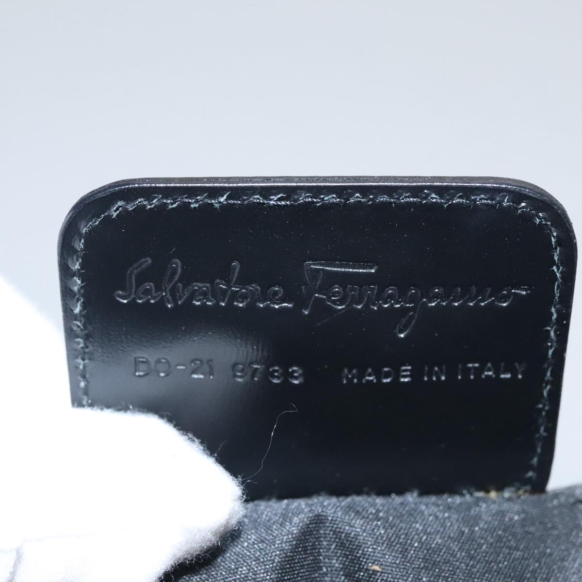 Salvatore Ferragamo Hand Bag Wool Gray Auth 107695