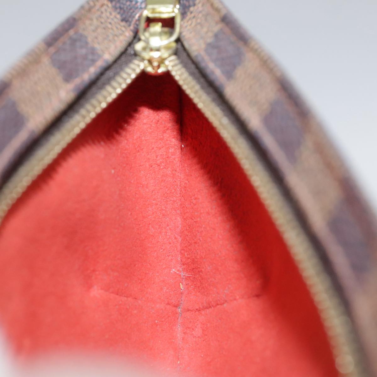 LOUIS VUITTON Damier Ebene Manosque GM Accessory Pouch N51120 LV Auth 107745V