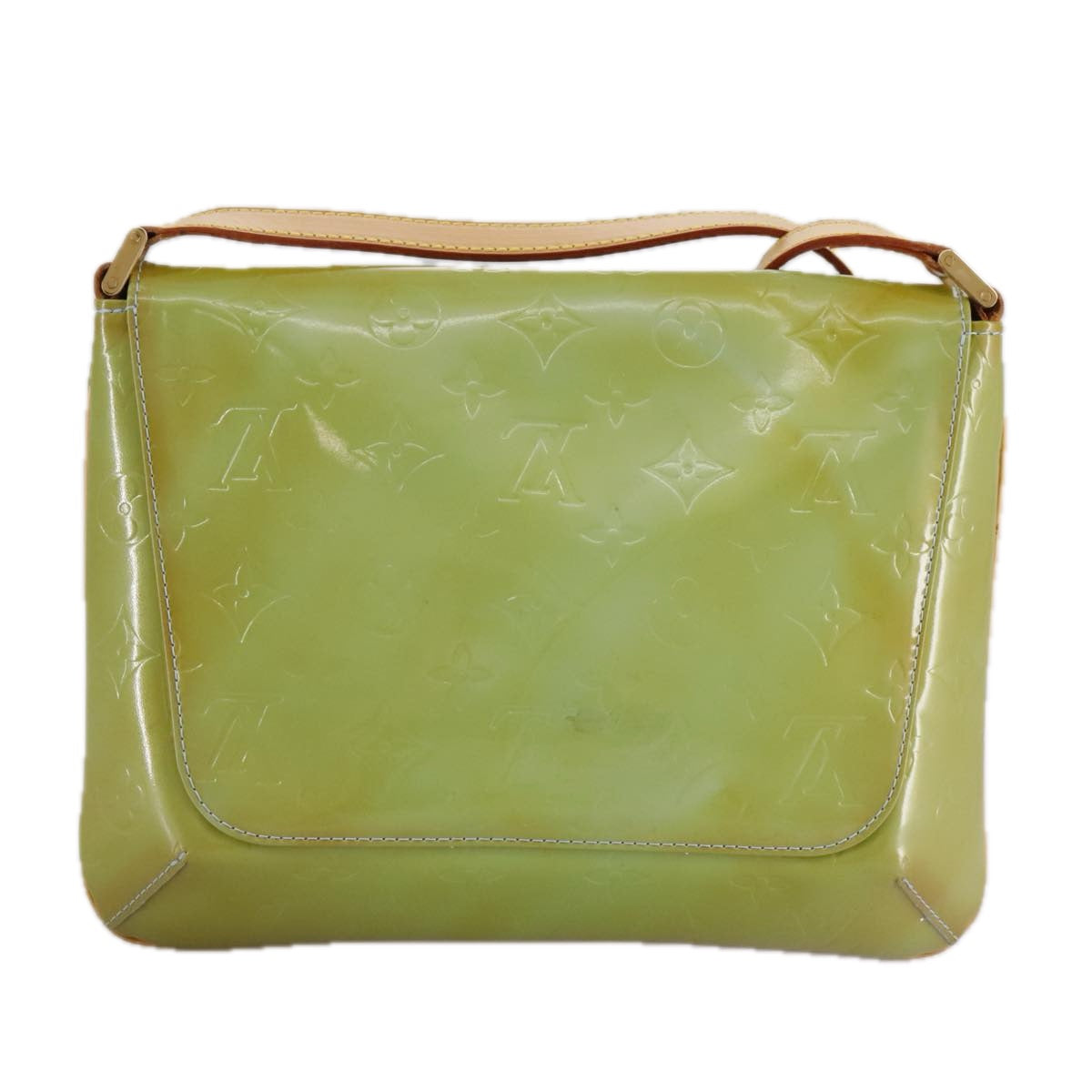LOUIS VUITTON Monogram Vernis Thompson Street Bag Baby Blue M91009 Auth 107752