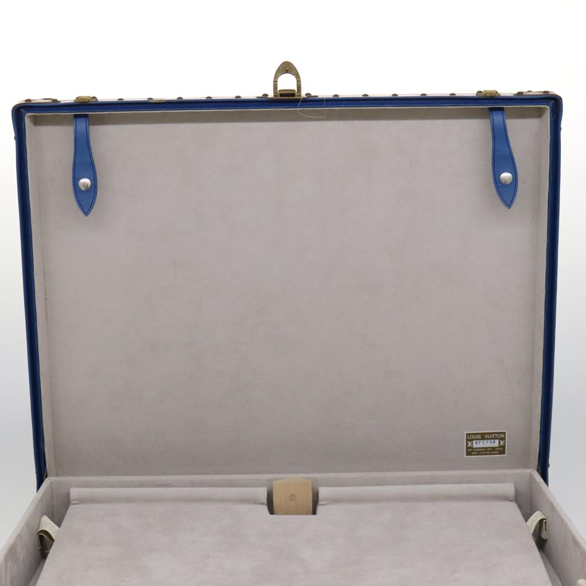 LOUIS VUITTON Epi Alzer 65 Trunk Blue LV Auth 107772SV