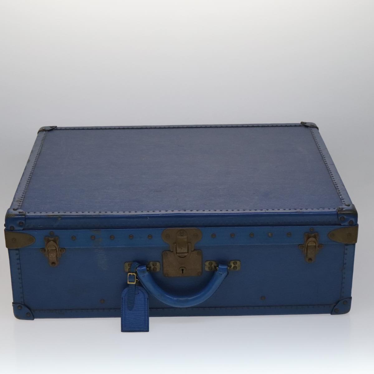 LOUIS VUITTON Epi Alzer 65 Trunk Blue LV Auth 107772A