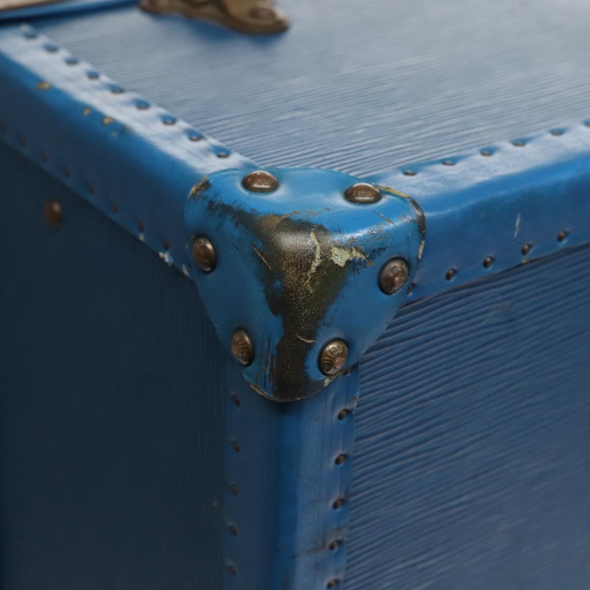 LOUIS VUITTON Epi Alzer 75 Trunk Blue LV Auth 107773A