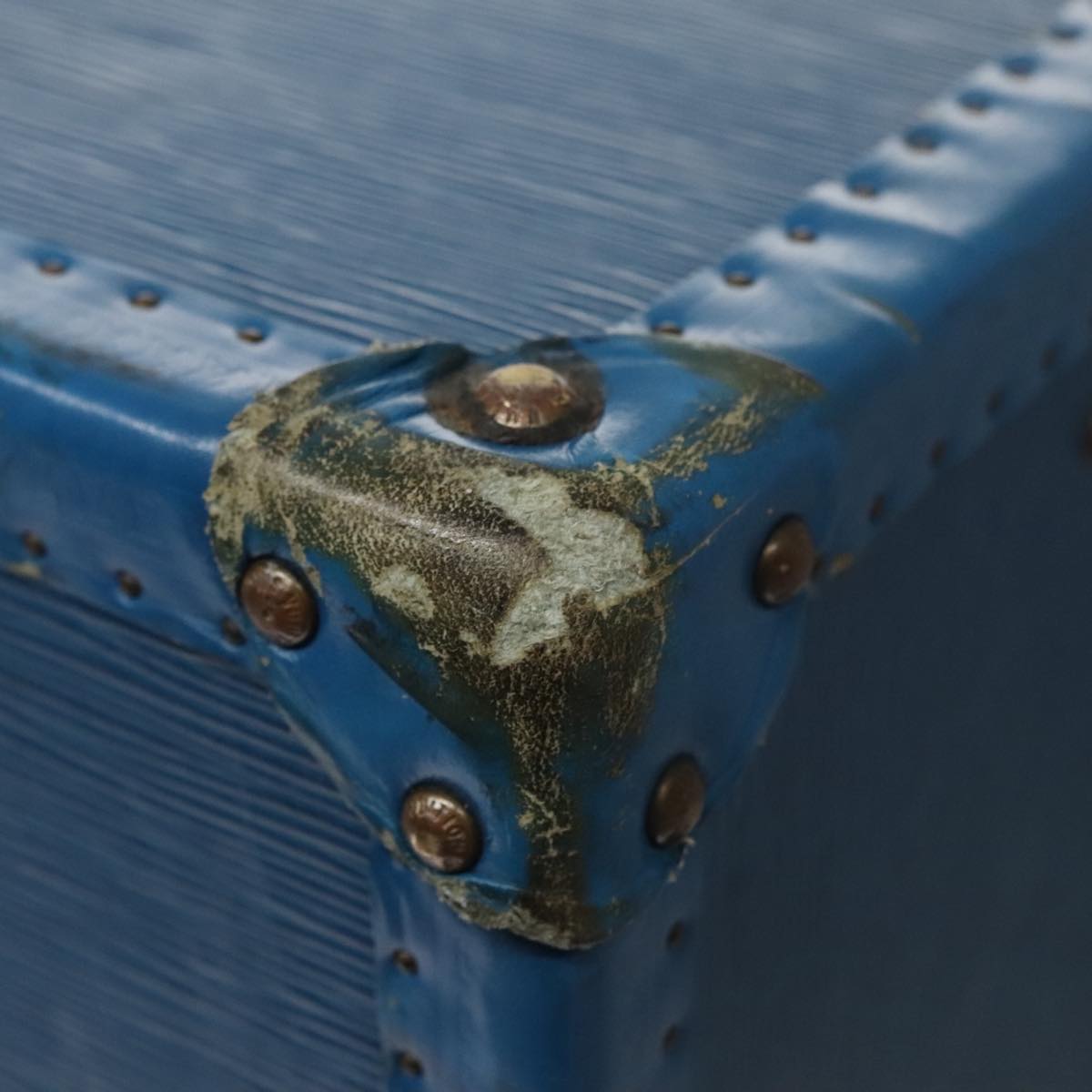 LOUIS VUITTON Epi Alzer 75 Trunk Blue LV Auth 107773A