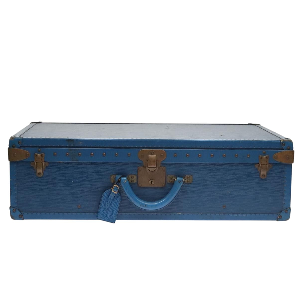 LOUIS VUITTON Epi Alzer 75 Trunk Blue LV Auth 107773A