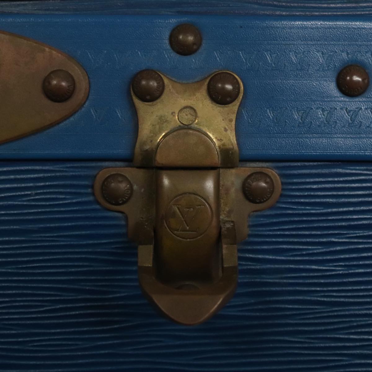 LOUIS VUITTON Epi Alzer 75 Trunk Blue LV Auth 107773A