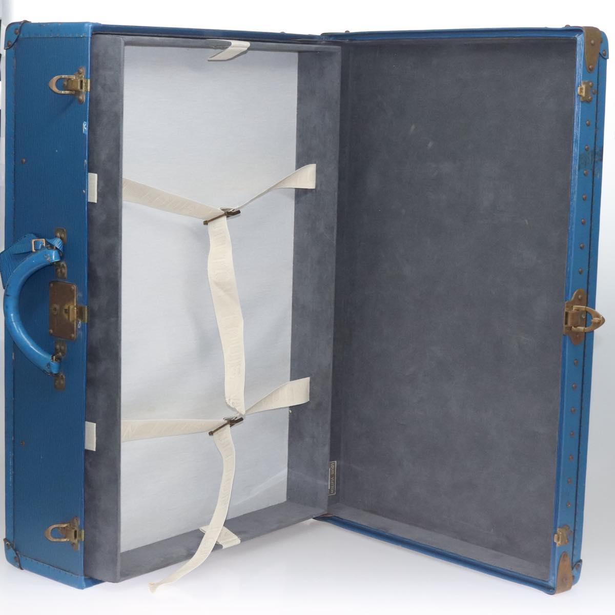 LOUIS VUITTON Epi Alzer 75 Trunk Blue LV Auth 107773A