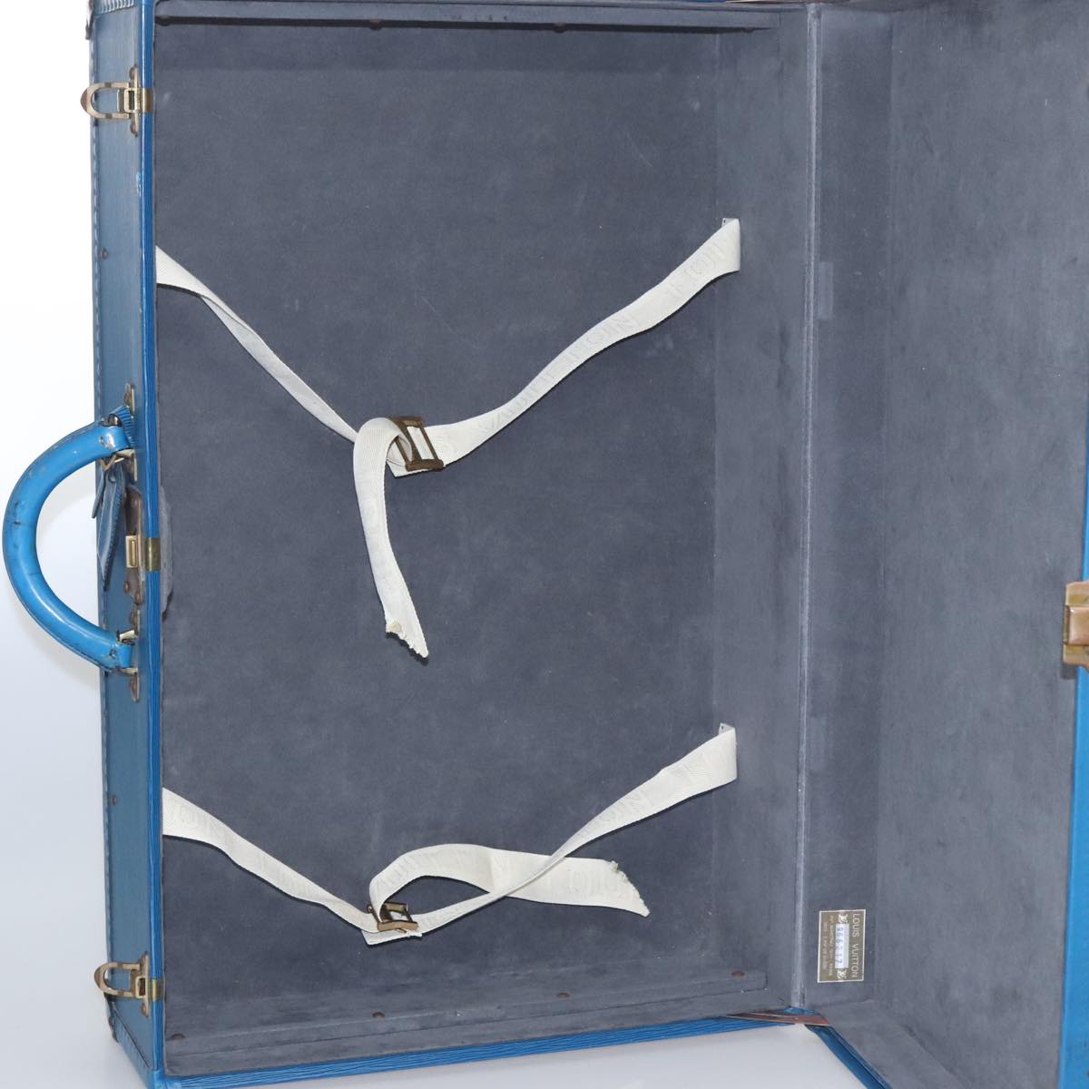 LOUIS VUITTON Epi Alzer 75 Trunk Blue LV Auth 107773A