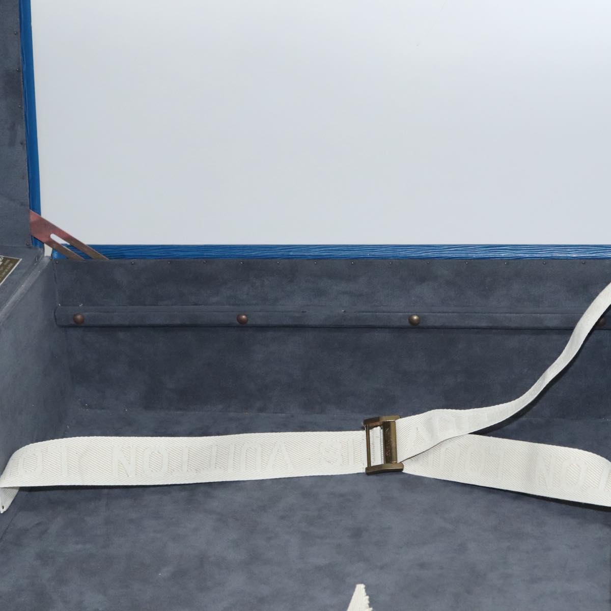 LOUIS VUITTON Epi Alzer 75 Trunk Blue LV Auth 107773SV