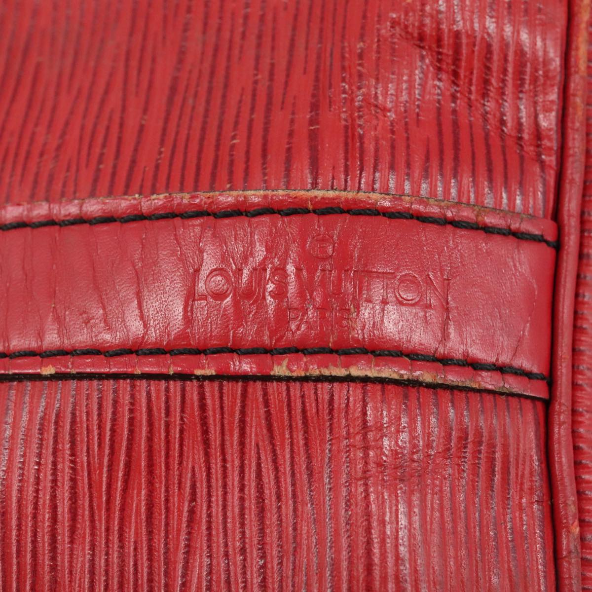 LOUIS VUITTON Epi Petit Noe Shoulder Bag Red M44107 LV Auth 107893