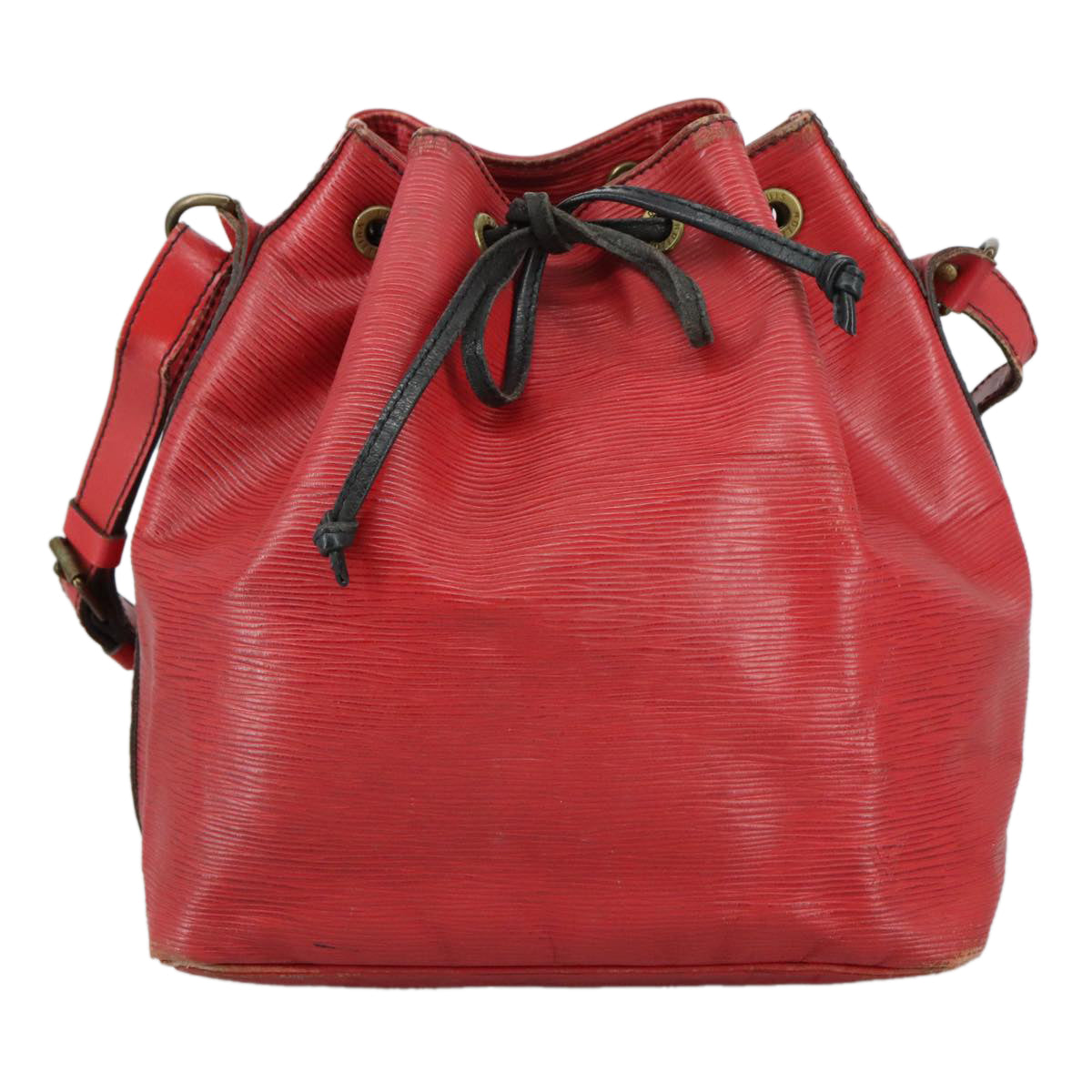 LOUIS VUITTON Epi Petit Noe Shoulder Bag Red M44107 LV Auth 107893