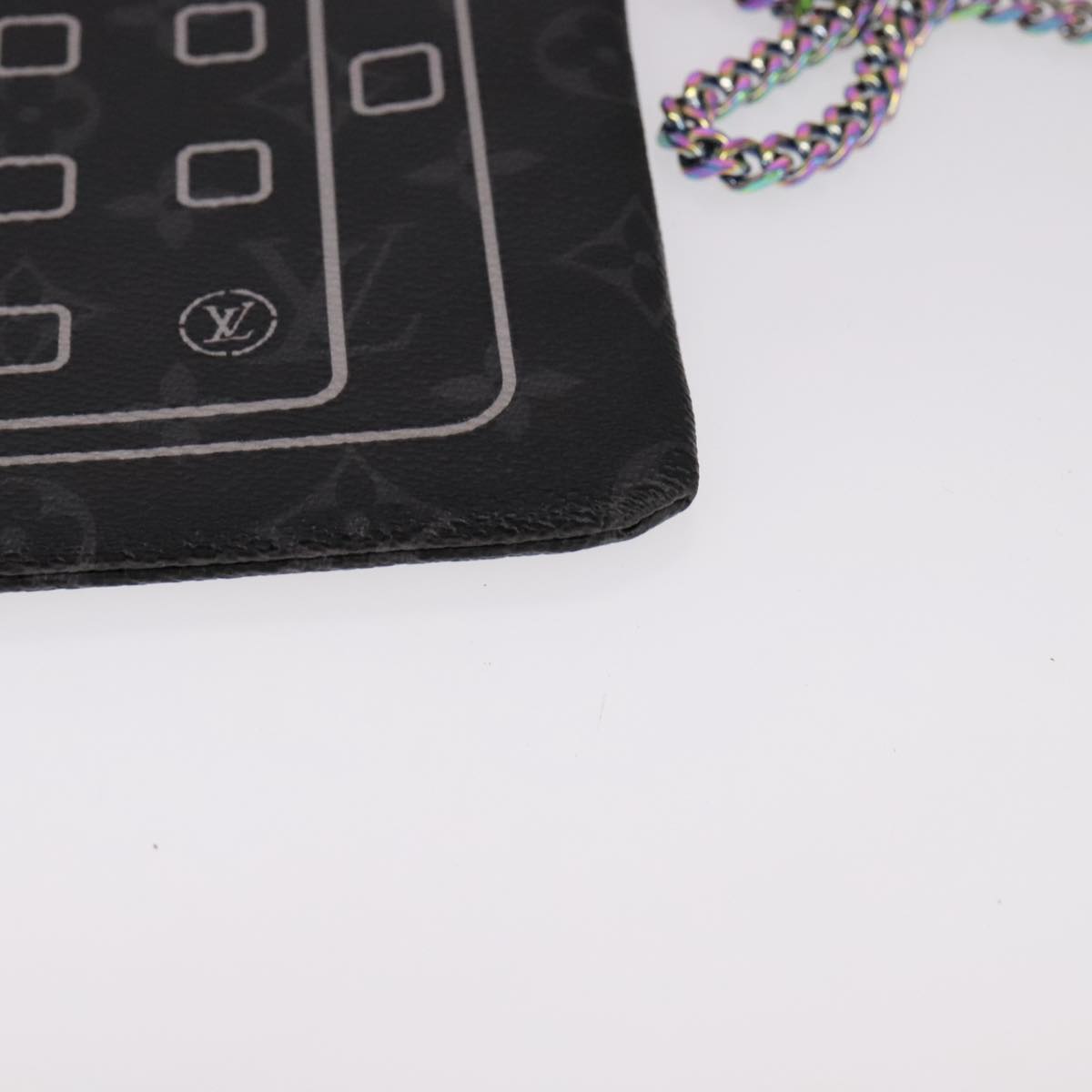 LOUIS VUITTON Monogram Eclipse Fragment iPhone Case M64449 LV Auth 107928