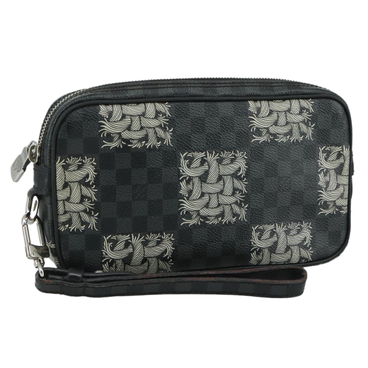 LOUIS VUITTON Graphite Christopher Nemeth Pochette Volga Bag N61228 Auth 107956
