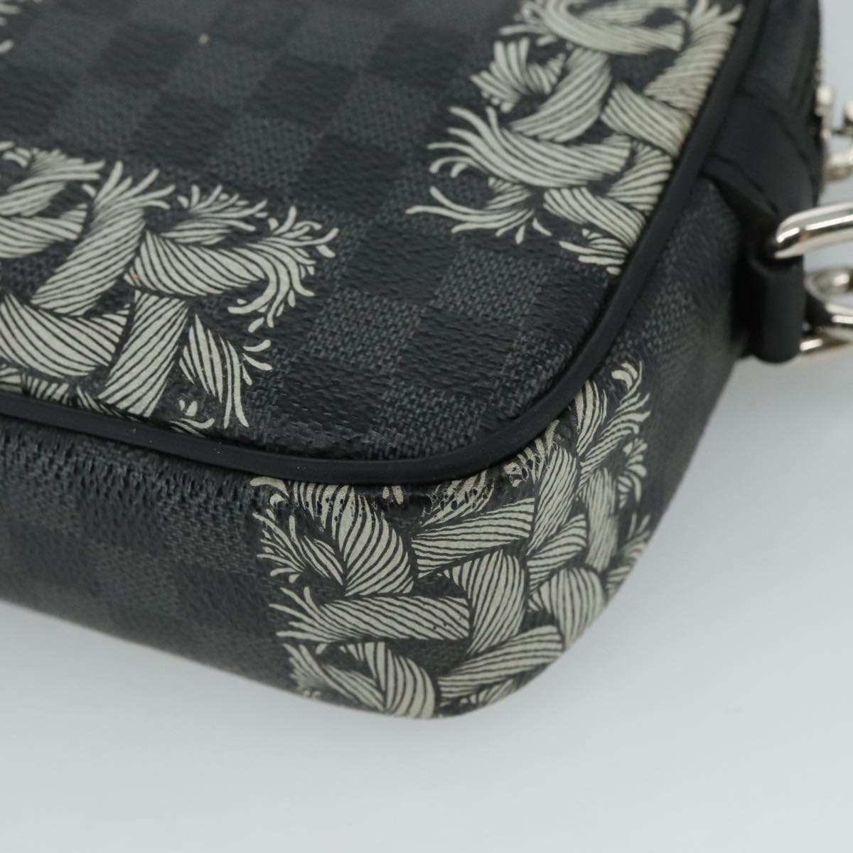 LOUIS VUITTON Graphite Christopher Nemeth Pochette Volga Bag N61228 Auth 107956