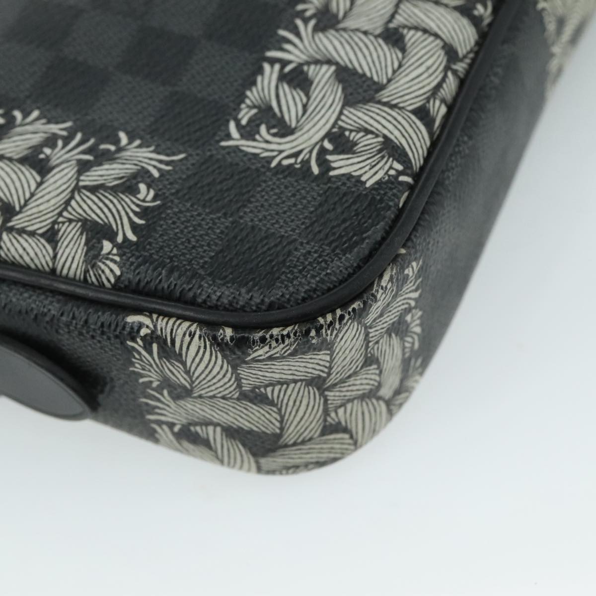 LOUIS VUITTON Graphite Christopher Nemeth Pochette Volga Bag N61228 Auth 107956