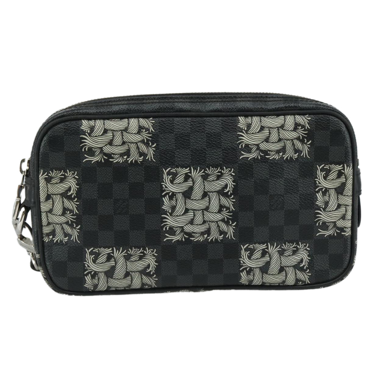 LOUIS VUITTON Graphite Christopher Nemeth Pochette Volga Bag N61228 Auth 107956