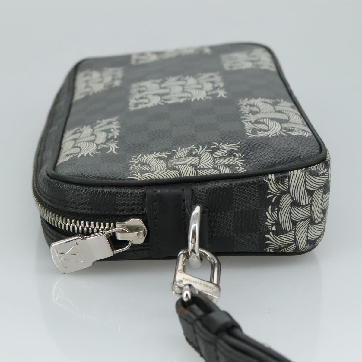 LOUIS VUITTON Graphite Christopher Nemeth Pochette Volga Bag N61228 Auth 107956