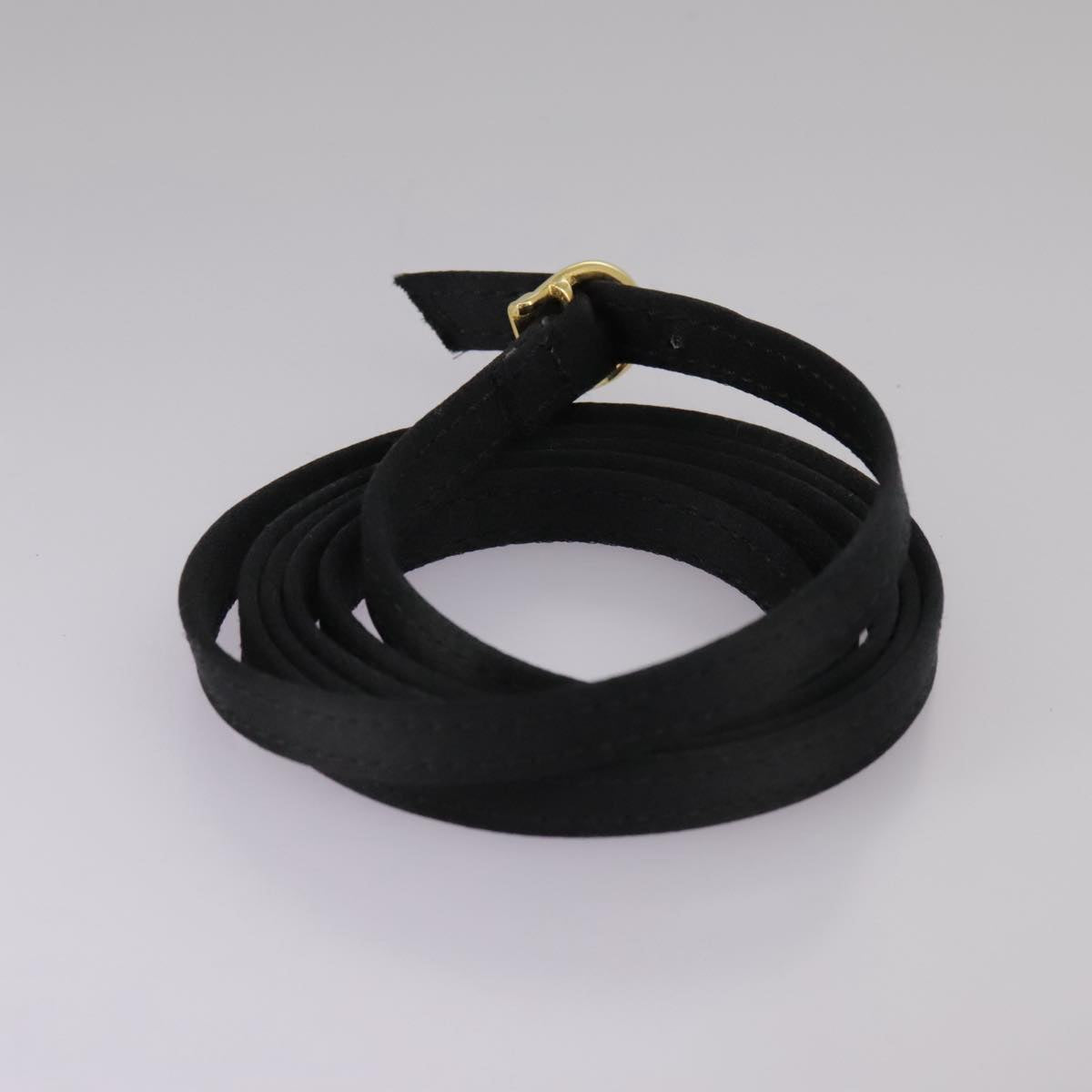 CELINE Hand Bag Satin 2way Black Auth 107980SM