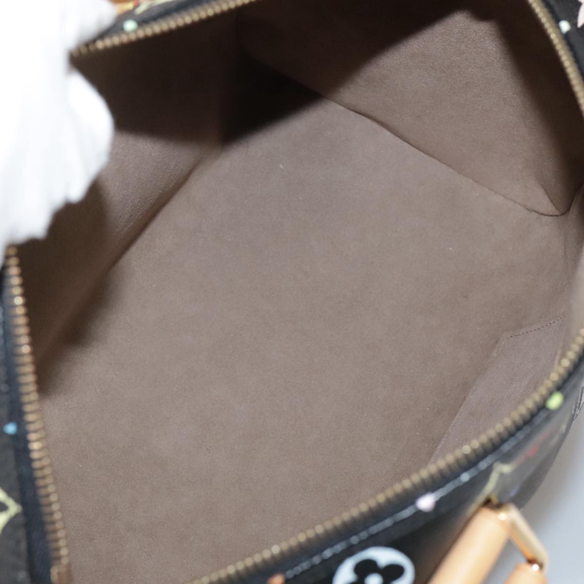 LOUIS VUITTON Monogram Multicolor Speedy 30 Hand Bag Black M92642 Auth 107987SAM