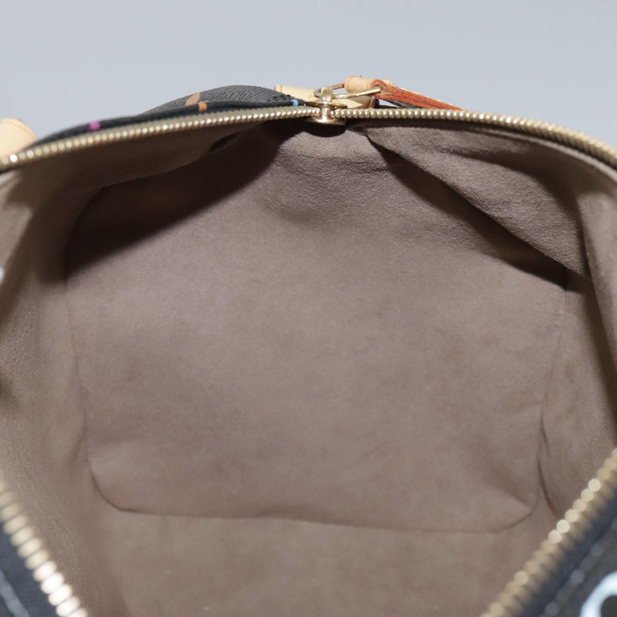LOUIS VUITTON Monogram Multicolor Speedy 30 Hand Bag Black M92642 Auth 107987AM