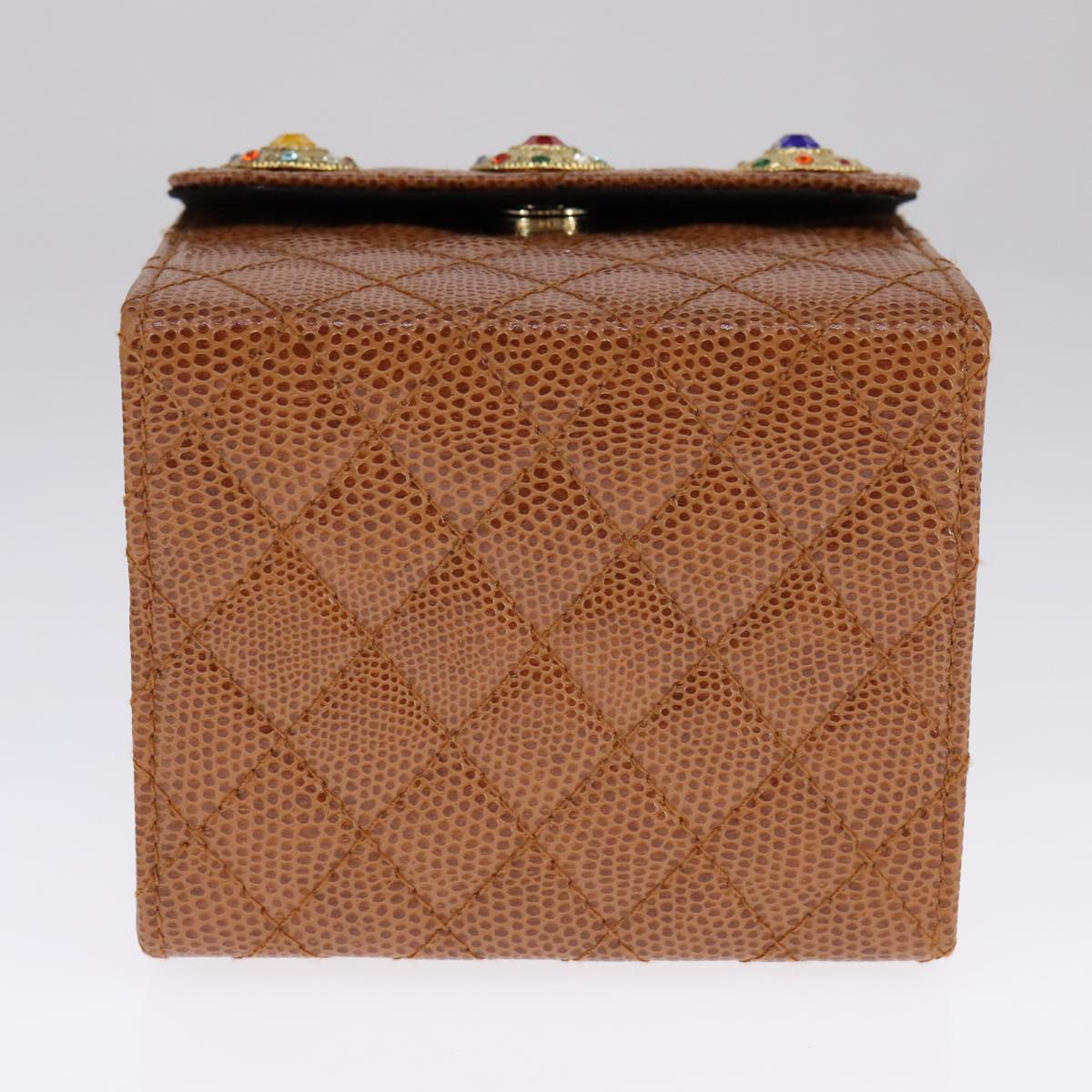 FENDI Vanity Hand Bag Leather 2way Brown Auth 108006AV
