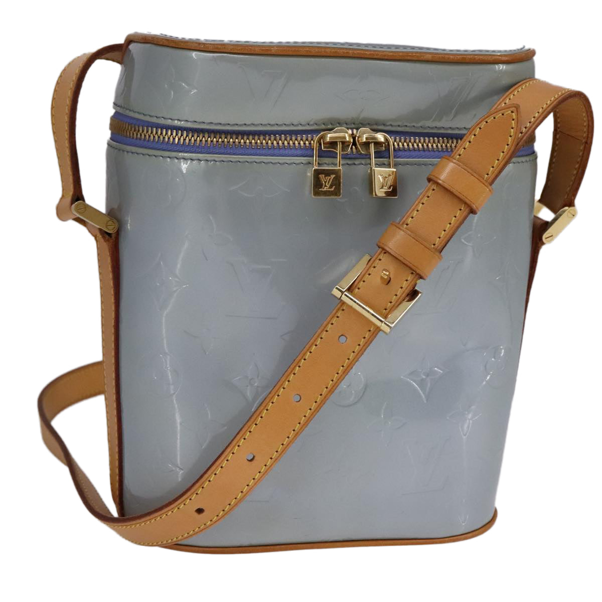 LOUIS VUITTON Monogram Vernis Sullivan Vertical Bag Lavande M91258 Auth 108017V