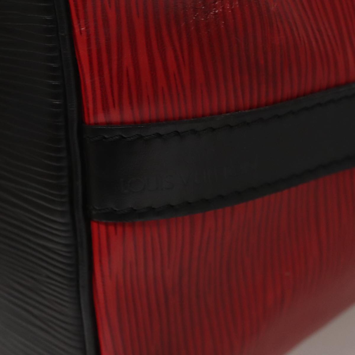 LOUIS VUITTON Epi Petit Noe Shoulder Bag Bicolor Black Red M44017 LV Auth 108096
