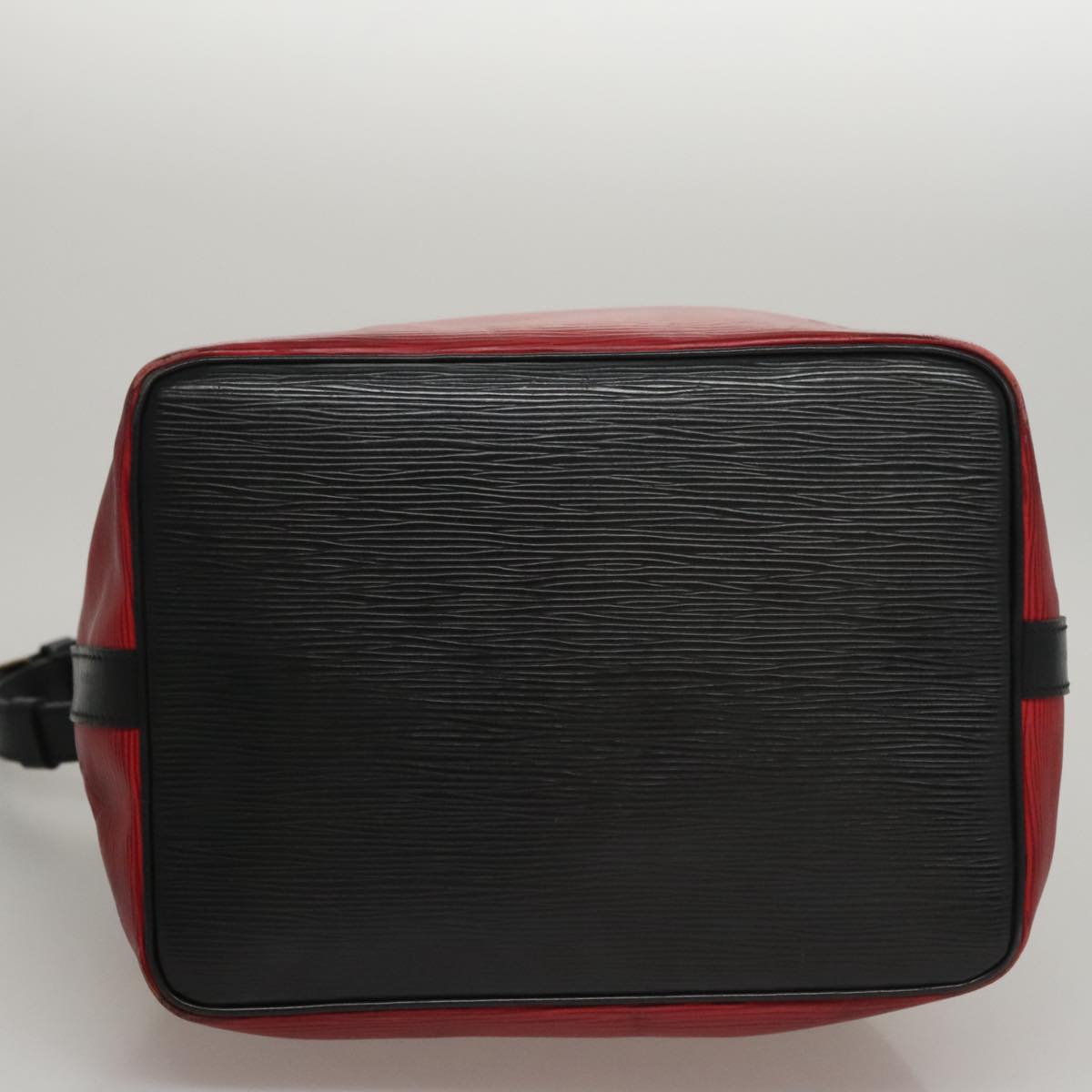 LOUIS VUITTON Epi Petit Noe Shoulder Bag Bicolor Black Red M44017 LV Auth 108096