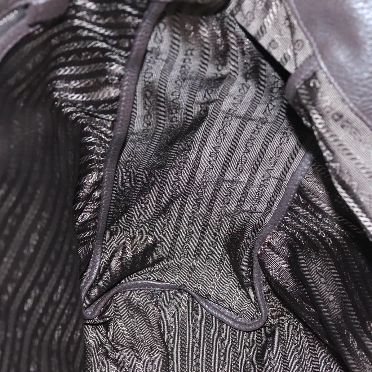 PRADA Tote Bag Nylon Leather 2way Khaki Auth 108115