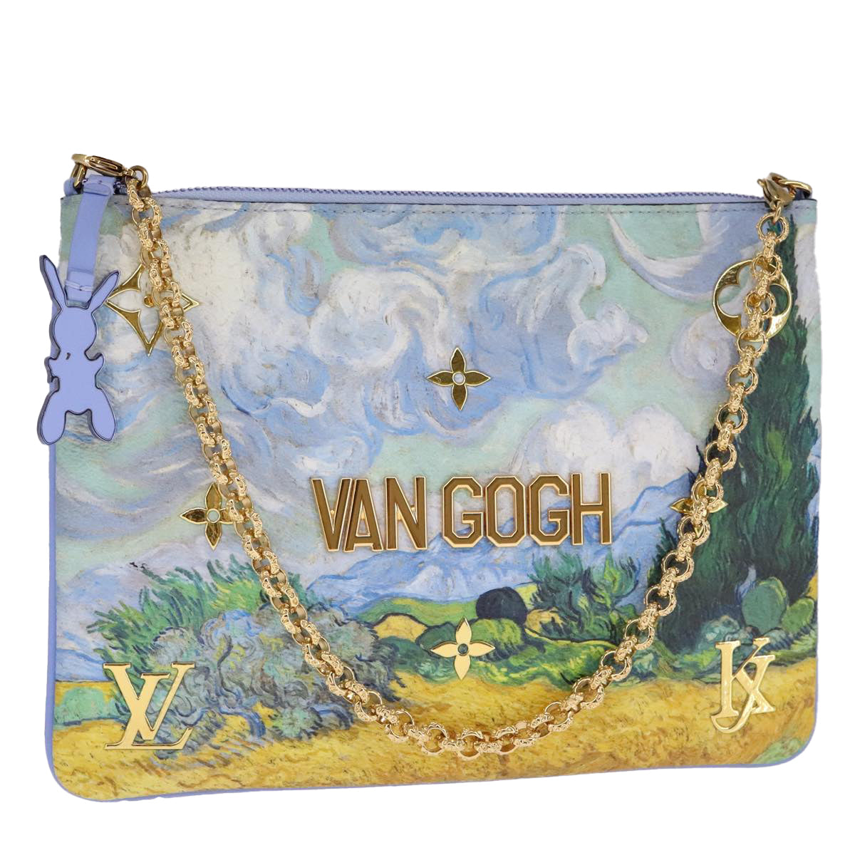 LOUIS VUITTON Masters Collection Pochette Pla Van Gogh Pouch M64620 Auth 108116S