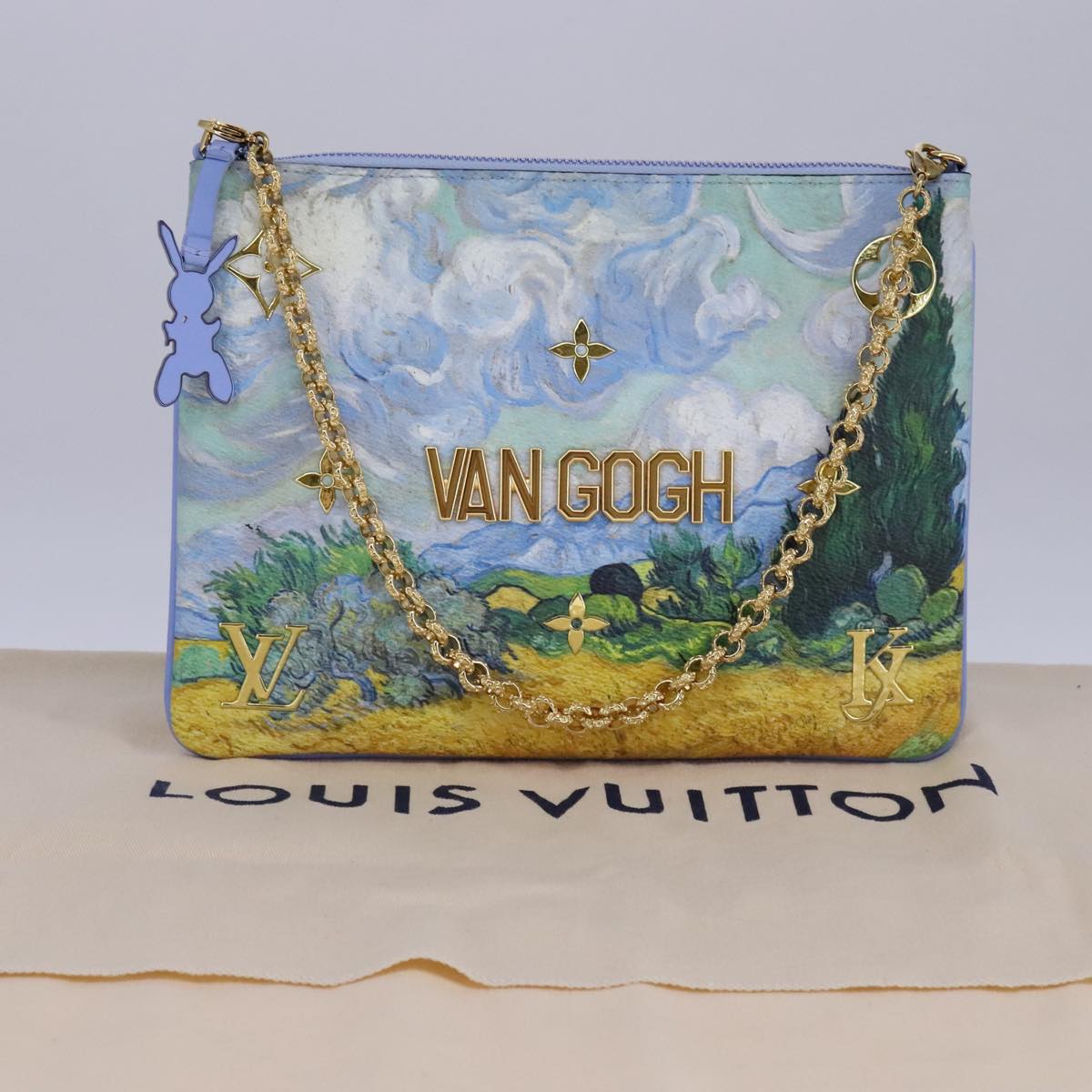 LOUIS VUITTON Masters Collection Pochette Pla Van Gogh Pouch M64620 Auth 108116S