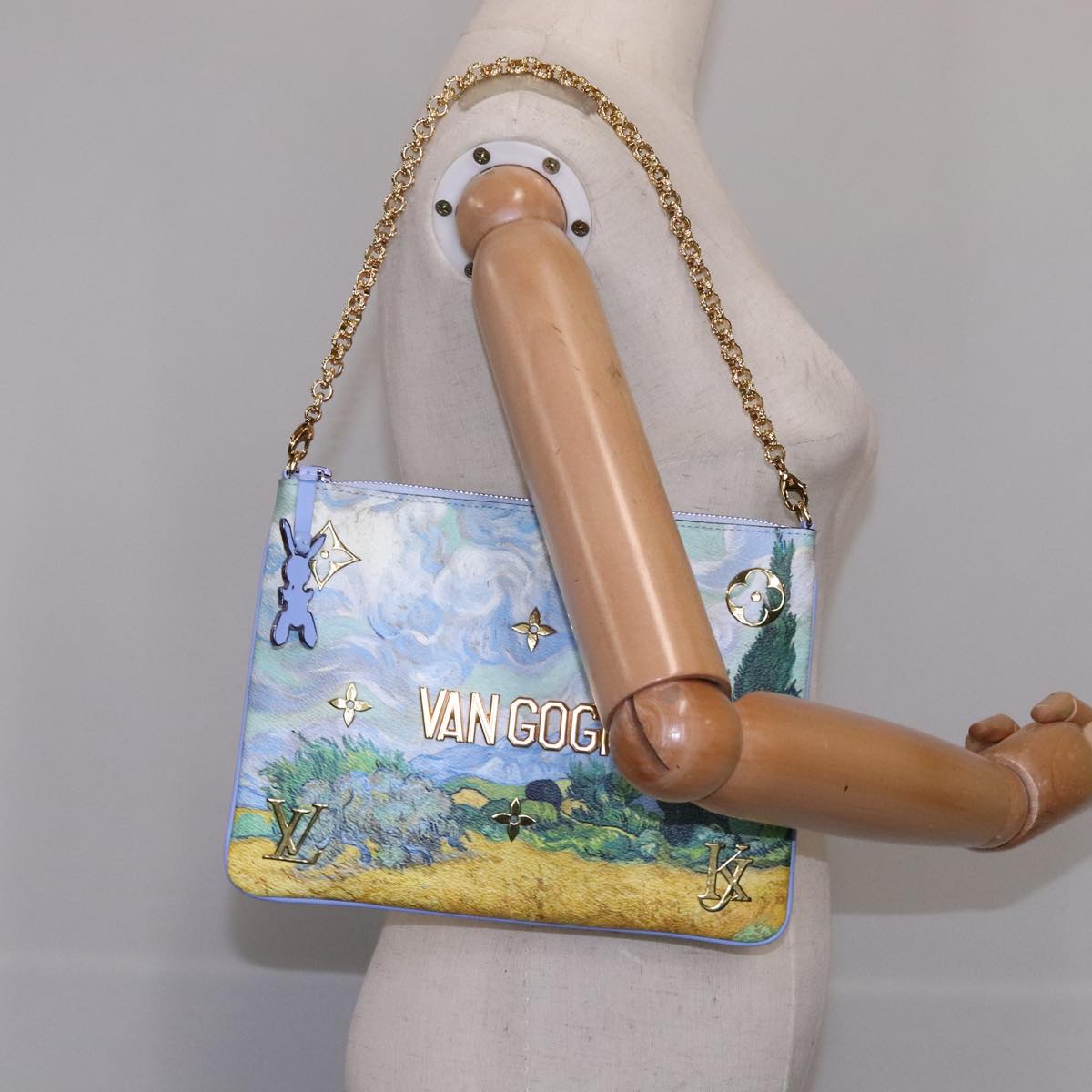 LOUIS VUITTON Masters Collection Pochette Pla Van Gogh Pouch M64620 Auth 108116S