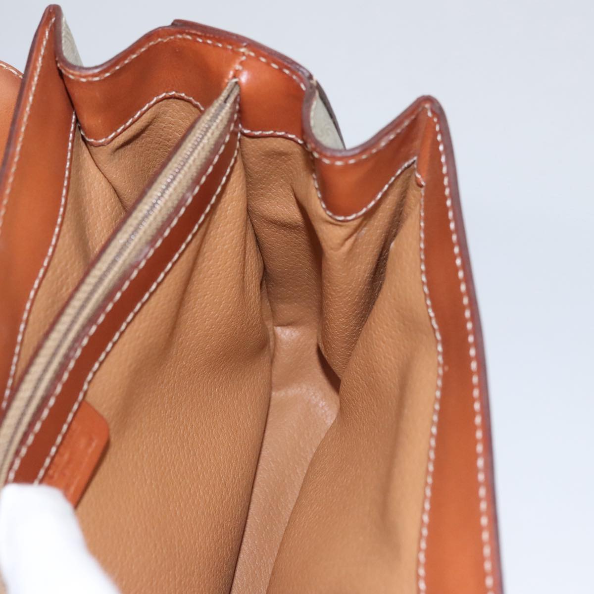CELINE Macadam Canvas Hand Bag 2way Beige Gold Auth 108125